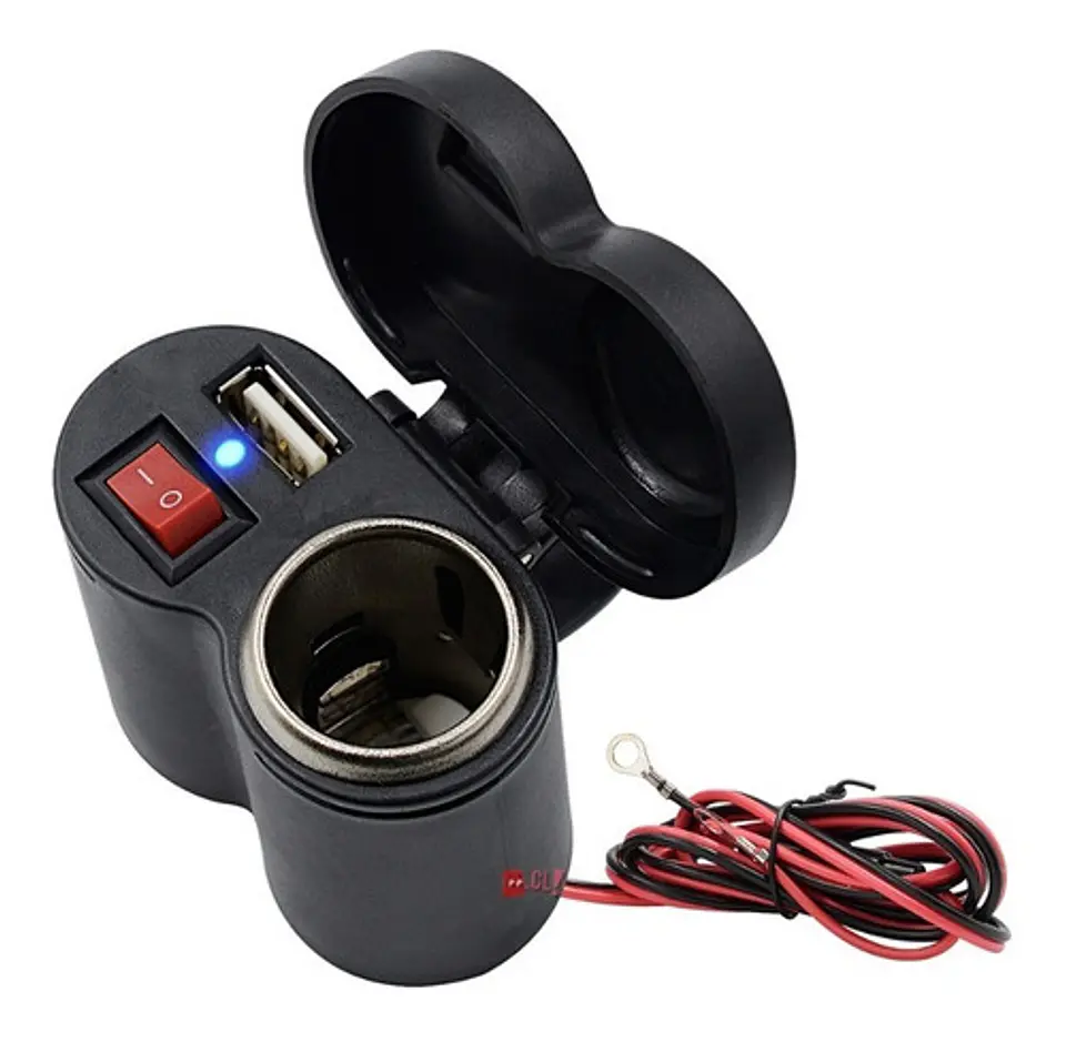 Cargador Usb Y Encendedor Para Motos Conexión 12v - Ps 2