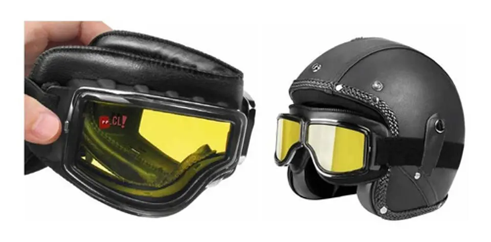 Gafas Para Motocicletas Estilo Vintage Con Filtro Uv - Ps 2