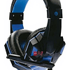 Audífonos Gamer Con Led Azul Conector 3,5mm Audio Y Mic - Ps 1