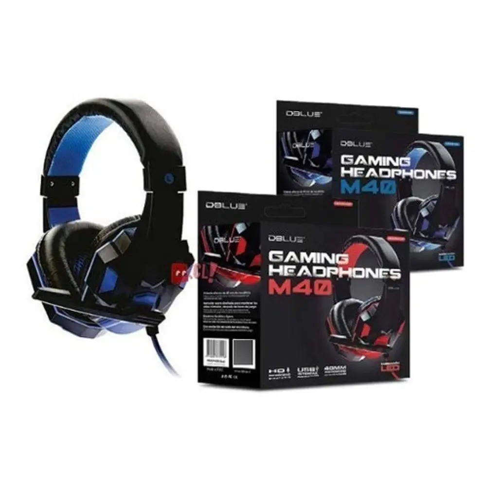 Audífonos Gamer Con Led Azul Conector 3,5mm Audio Y Mic - Ps 3