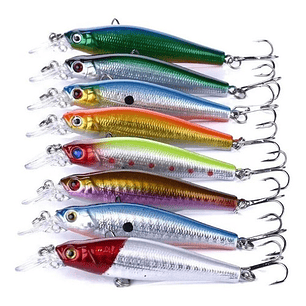 Señuelos De Pesca De 8cms Corvina Kit 10 Unidades - Ps