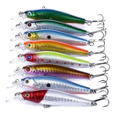 Señuelos De Pesca De 8cms Corvina Kit 10 Unidades - Ps