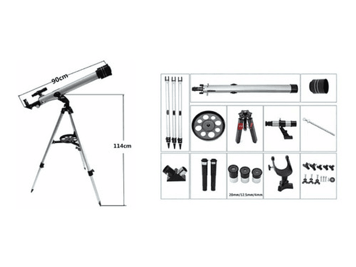 Telescopio Astronómico Lente 60mm Con Trípode - Ps 4