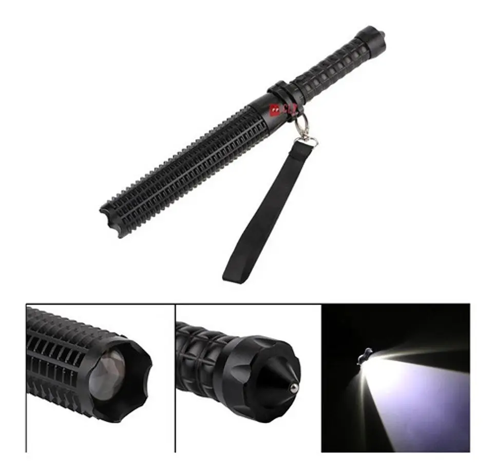 Bastón Luma Acero Defensa Extensible Con Linterna Led - Ps 3