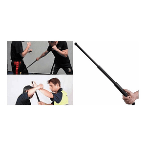 Bastón Retráctil Defensa Personal 50cm De 3 Cuerpos - Ps