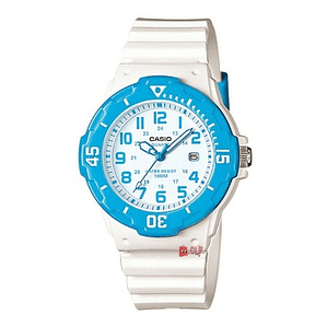 Reloj Casio Análogo Blanco Con Celeste 200h-2bv - Ps