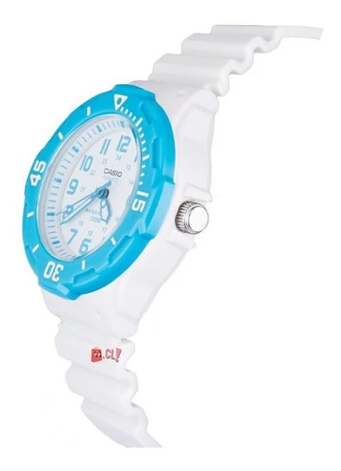 Reloj Casio Análogo Blanco Con Celeste 200h-2bv - Ps