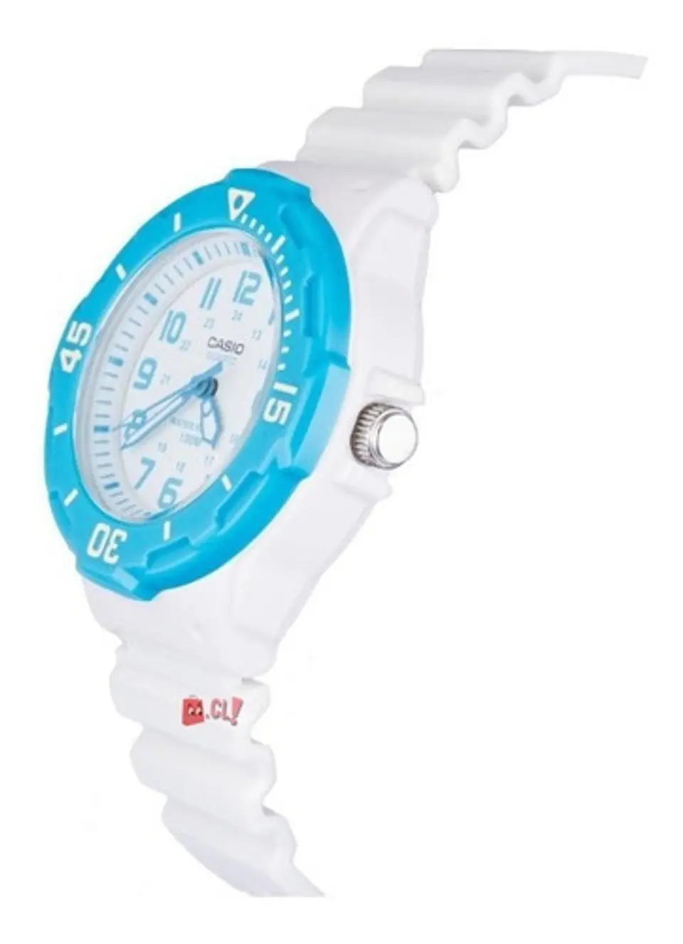 Reloj Casio Análogo Blanco Con Celeste 200h-2bv - Ps 2
