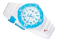 Reloj Casio Análogo Blanco Con Celeste 200h-2bv - Ps - Miniatura 3