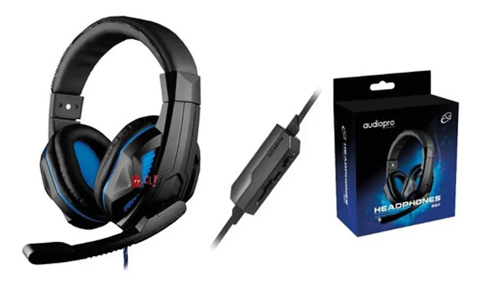 Audífonos Gamer Con Conector 3,5mm Color Azul - Ps 2