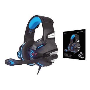 Audífonos Platinum Gamer Conector 3,5mm Y Usb Led Azul - Ps