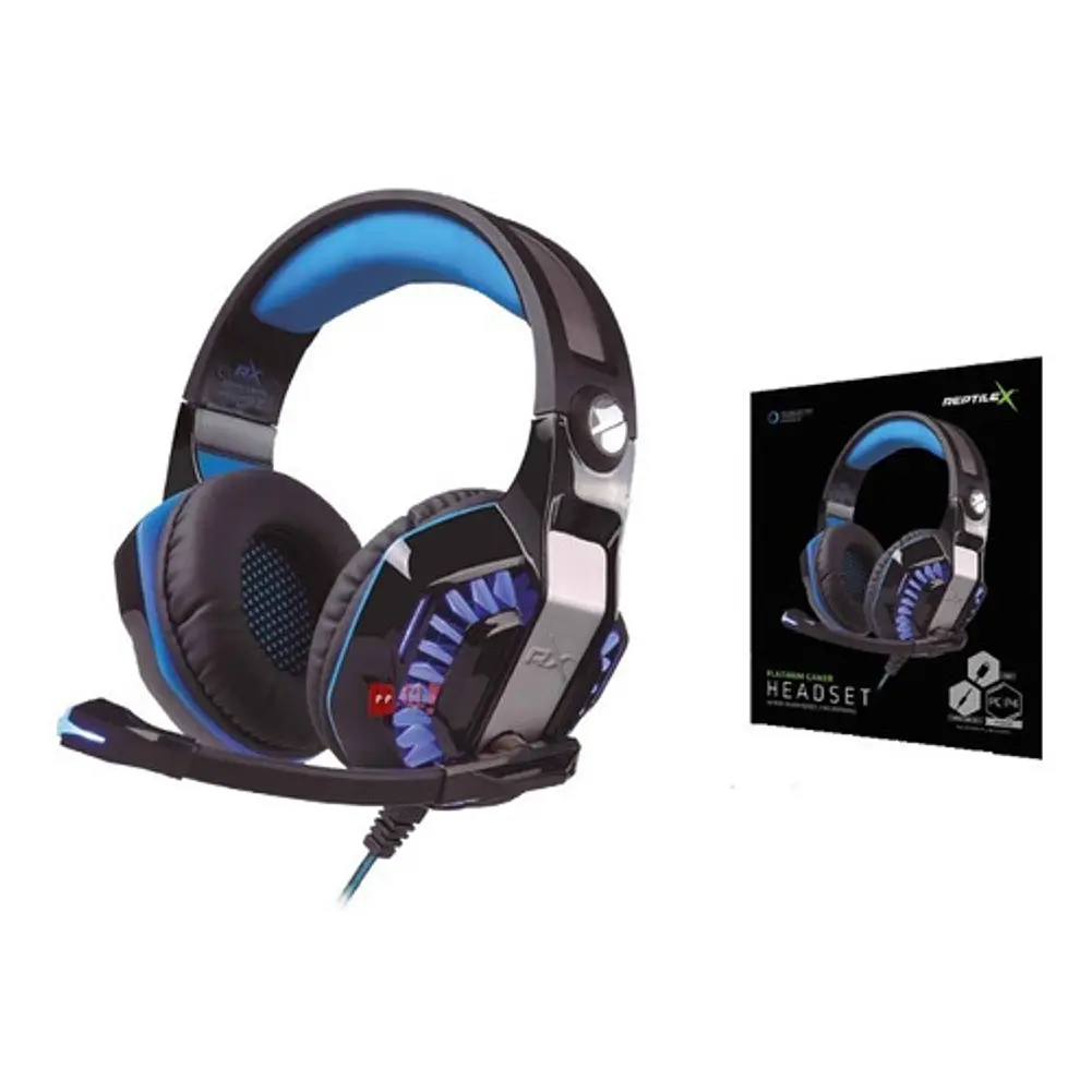 Audífonos Gamer Platinum Conector 3,5mm Y Usb Led Azul - Ps 2