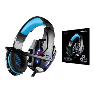 Audífonos Platinum Gamer Conector 3,5mm Y Usb Led Azul - Ps