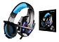 Audífonos Platinum Gamer Conector 3,5mm Y Usb Led Azul - Ps - Miniatura 2