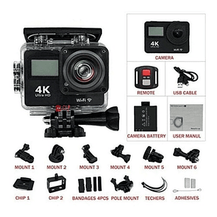 Cámara Deportiva 4k Con Wifi Sumergible 30mts Ultra - Ps