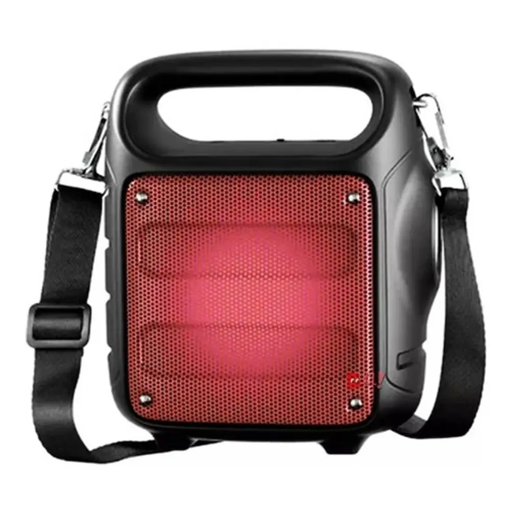 Parlante Bluetooth Con Iluminación Rojo 5w Rms Portátil - Ps 1