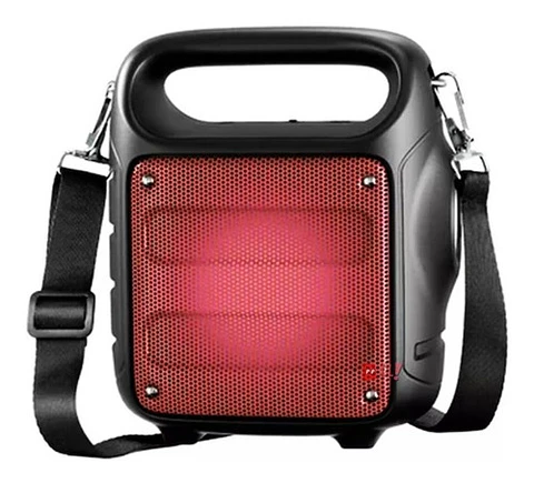 Parlante Bluetooth Con Iluminación Rojo 5w Rms Portátil - Ps
