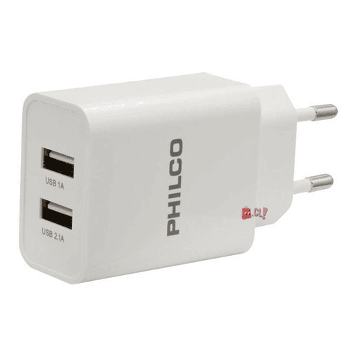 Cargador Doble Usb Carga Rápida + Cable Tipo C Blanco - Ps 1