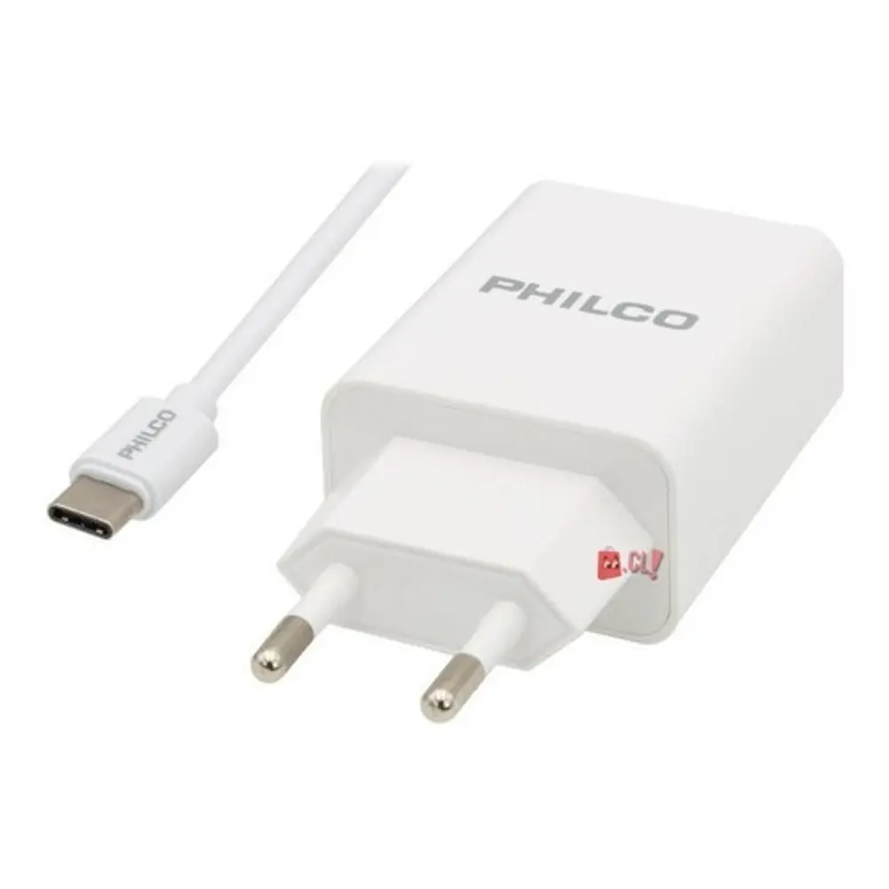Cargador Doble Usb Carga Rápida + Cable Tipo C Blanco - Ps 3