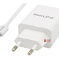 Cargador Doble Usb Carga Rápida + Cable Tipo C Blanco - Ps - Miniatura 3