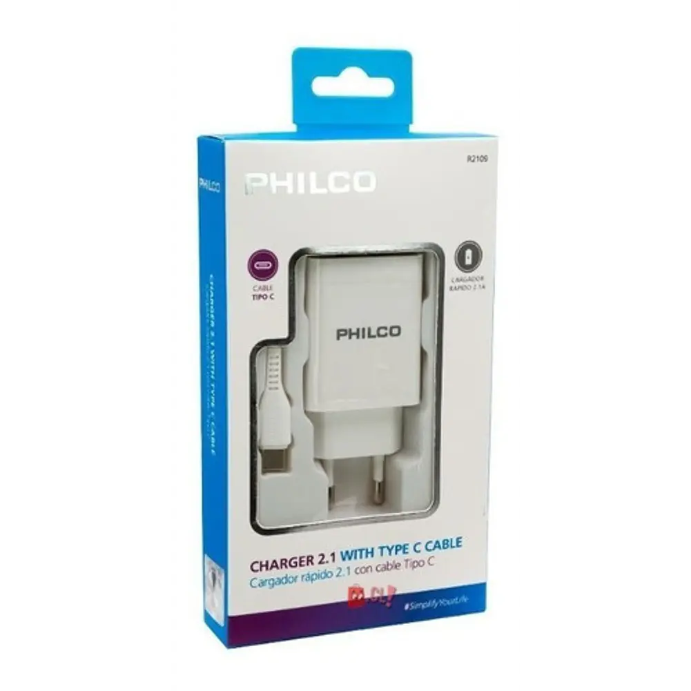 Cargador Doble Usb Carga Rápida + Cable Tipo C Blanco - Ps 4