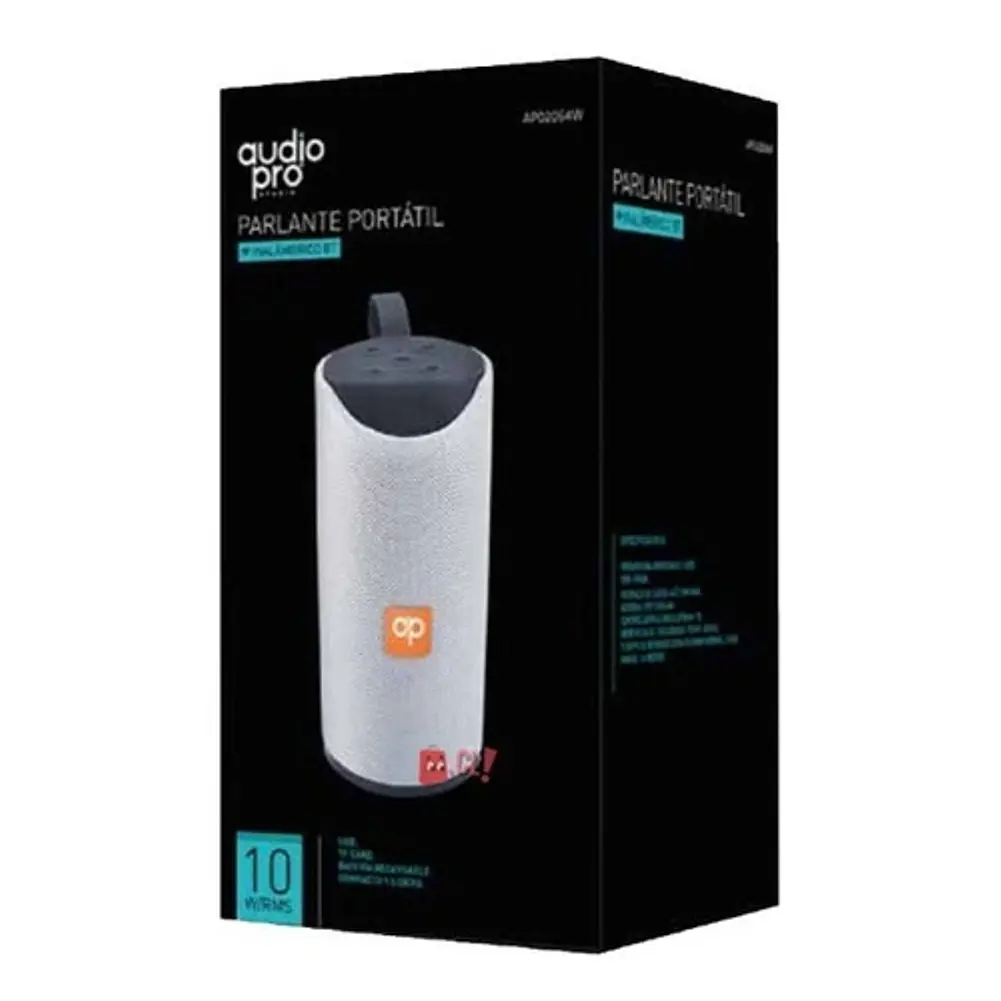 Parlante Bluetooth 5.0 + Edr Portátil 10w Rms Blanco - Ps 2