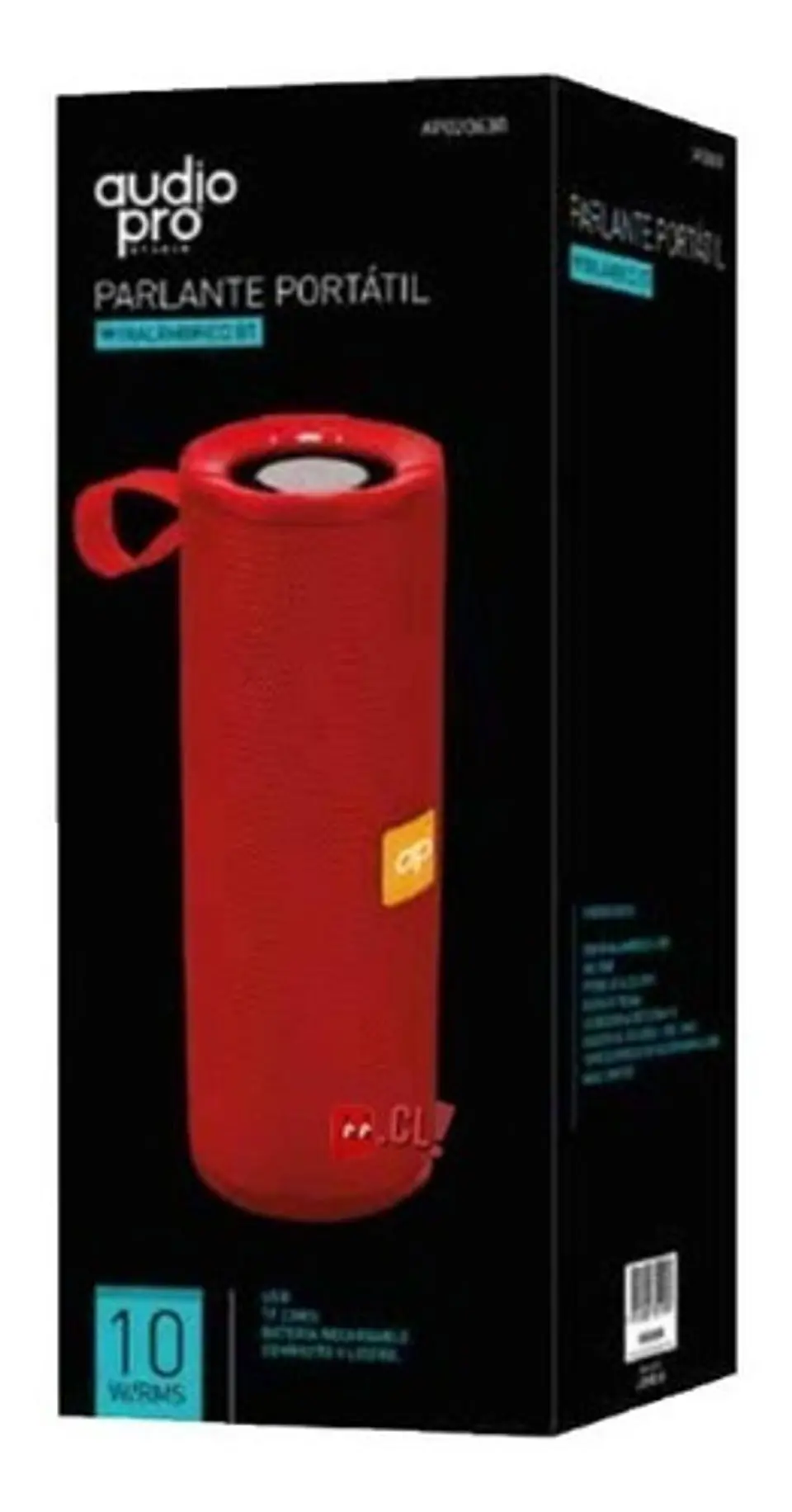 Parlante Bluetooth 10w Rms Portátil Color Rojo - Ps 2