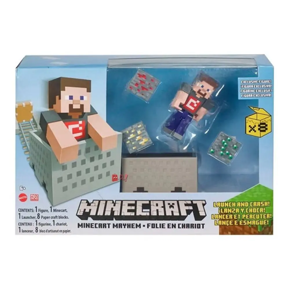 Minecraft Figura Conjunto De Juego Caos En El Vagón - Ps 1