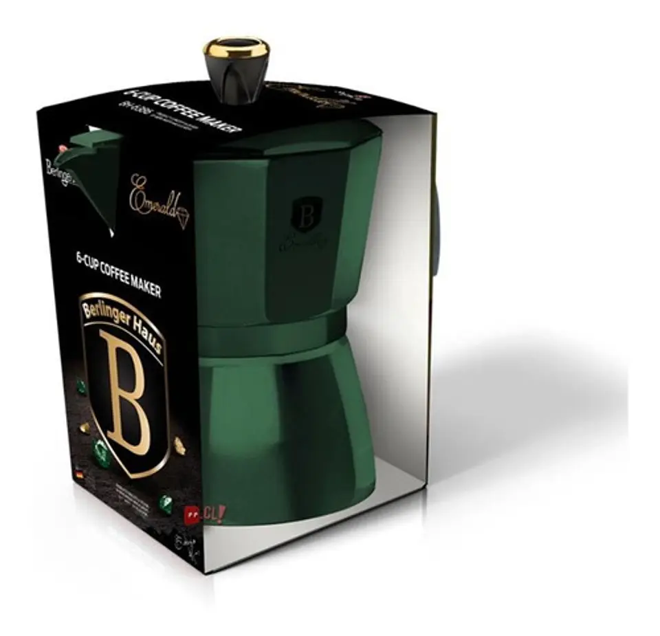 Cafetera Berlinger Haus Green Esmerald Aluminio Forjado - Ps 4