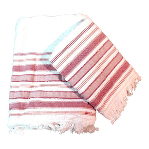 Juego De Dos Toallas Turcas Rosa/blanco B&b Kitchen - Ps