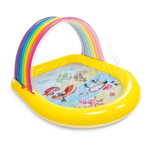 Piscina Arcoiris Inflable Con Chorritos Intex - Ps