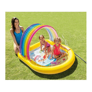 Piscina Arcoiris Inflable Con Chorritos Intex - Ps