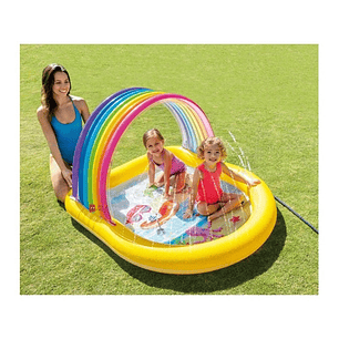 Piscina Arcoiris Inflable Con Chorritos Intex - Ps