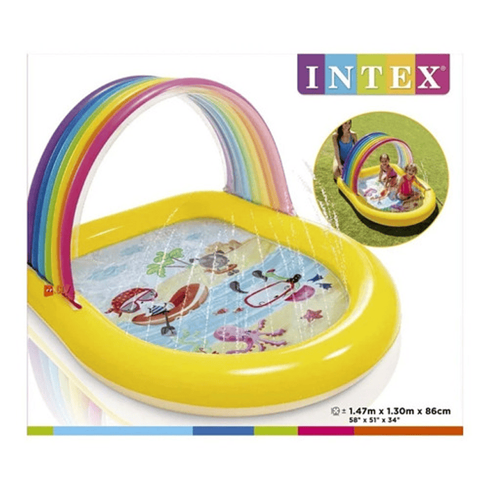 Piscina Arcoiris Inflable Con Chorritos Intex - Ps 3