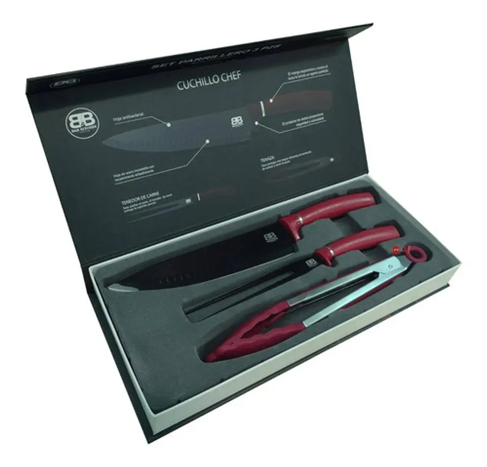 Set Parrillero B&b Kitchen Premium 3 Piezas - Ps 2