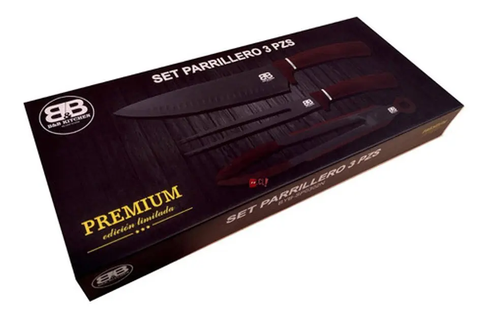 Set Parrillero B&b Kitchen Premium 3 Piezas - Ps 3