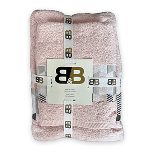 Juego De Dos Toallas Turcas Rosado/diseño B&b Kitchen - Ps