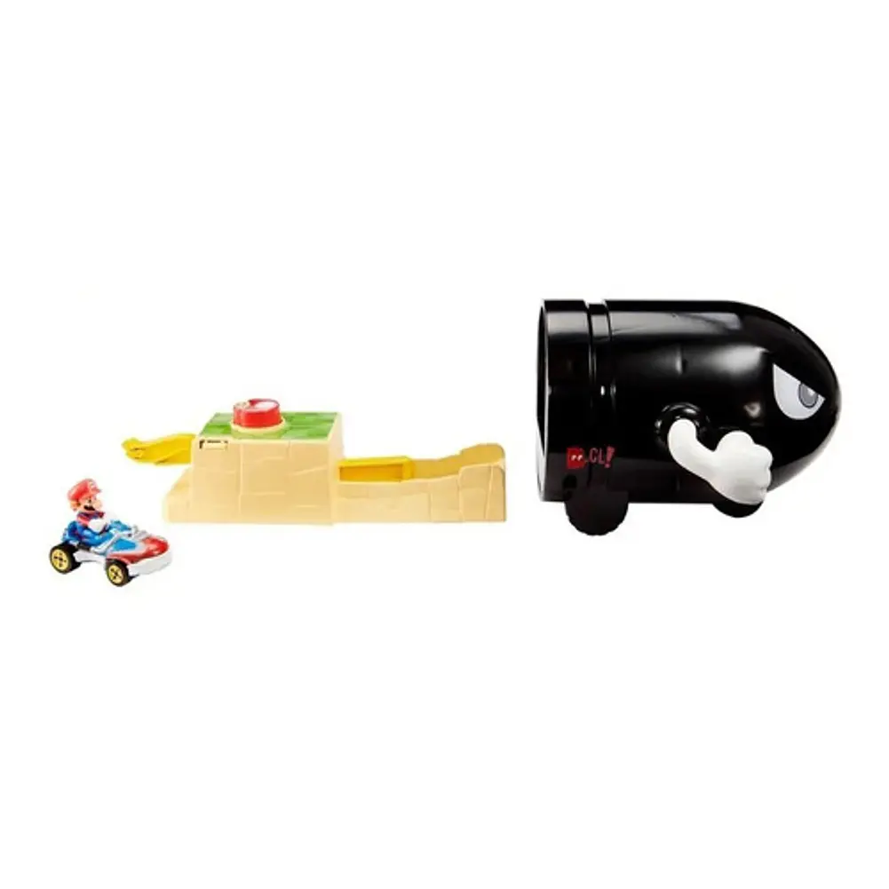 Mario Kart Lanzador Bullet Bill Hot Wheels - Ps 1