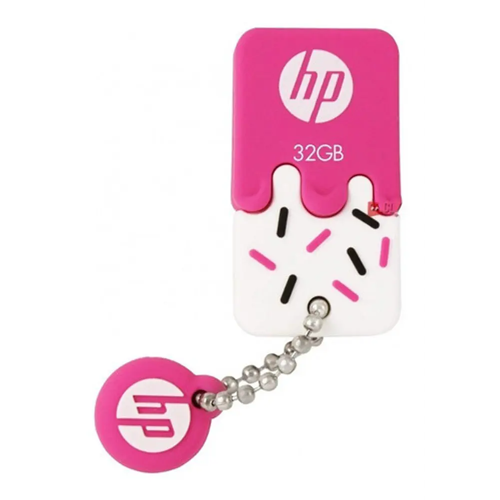 Pendrive Hp 32gb Diseño Pastel Rosado Llavero - Ps 1