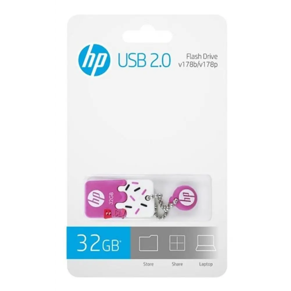 Pendrive Hp 32gb Diseño Pastel Rosado Llavero - Ps 4
