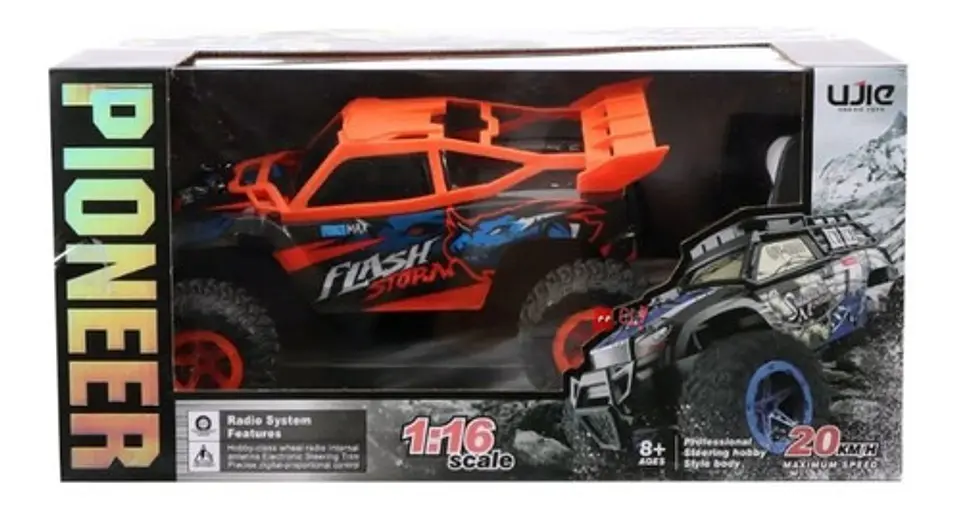 Jeep A Control Remoto 1:16 Recargable 20k/h Naranjo - Ps 4