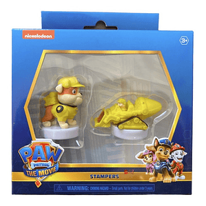 Figuras Juguetes Paw Patrol Rubble Con Maquina - Ps
