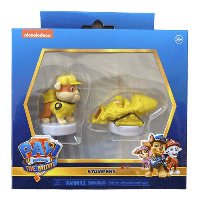 Figuras Juguetes Paw Patrol Rubble Con Maquina - Ps