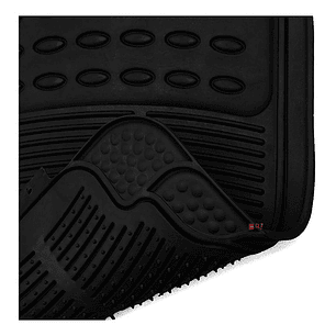 Pisos De Goma Para Piso 4 Piezas Negro - Ps