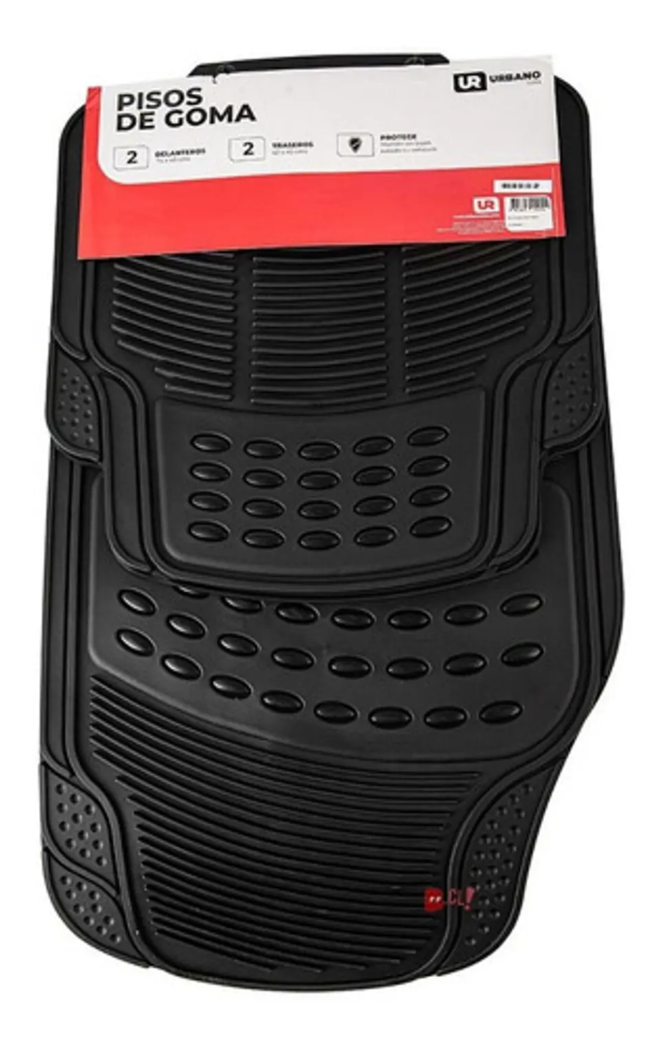 Pisos De Goma Para Piso 4 Piezas Negro - Ps 3