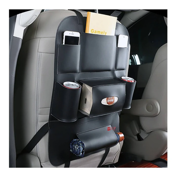Organizador Para Asiento Trasero Del Coche - Con Bolsillos, Protección Antiarañazos Y Espacio Para Tablet
