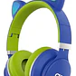 Audífonos Para Niños Bluetooh Con Orejas Led Color Azul - Ps - Miniatura 1