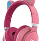 Audífonos Para Niños Bluetooh Con Orejas Led Rosado - Ps - Miniatura 1