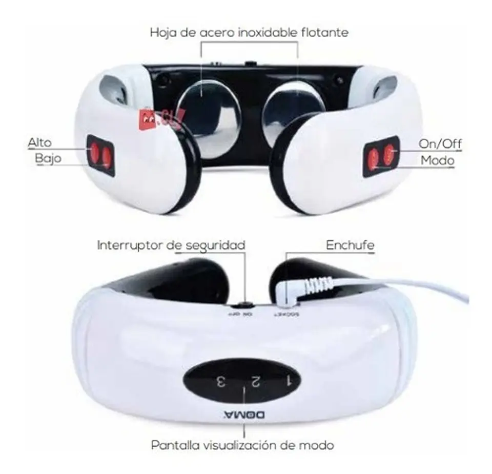 Masajeador De Cuello Electro Estimulador Portátil - Ps 3