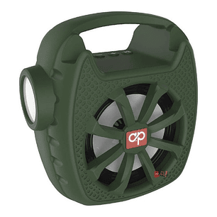 Parlante Bluetooth Con Panel Solar Y Linterna Verde - Ps